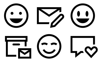 Pack d'icônes de messagerie dans le style Windows 10