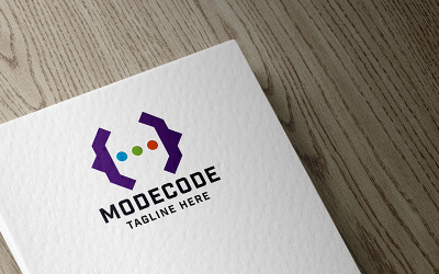 Profesionální moderní kód Tech Logo šablona