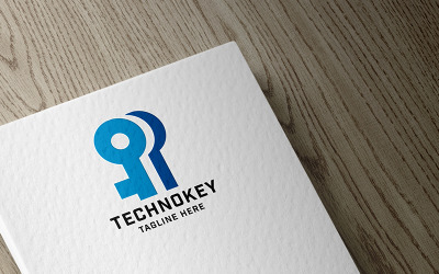 Profesionální Techno klíčové inovace Logo šablona