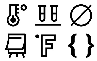 Science Icon Pack i Windows 10-stil