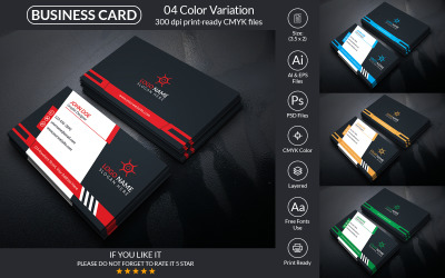 Business Card With Vector &amp;amp; PSD