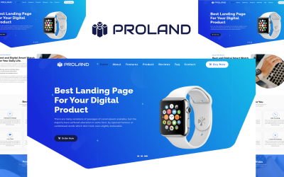 Proland - Modèle de page de destination HTML5 pour la page de destination du produit