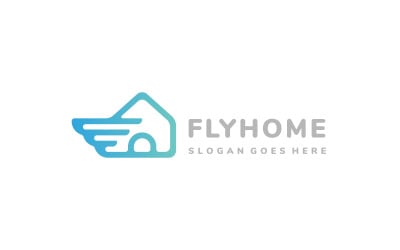 Fast House Wing Logo Template