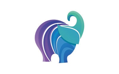 Full Color Elephant Logo Template