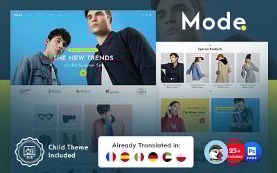 Mode - PrestaShop-tema för online-modebutik