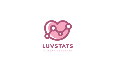 Modelo de logotipo do Love Heart Statistics