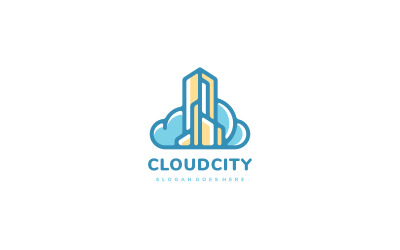 Real Estate City Cloud Logo template