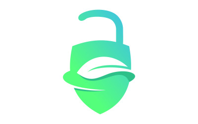 Шаблон логотипа зеленой безопасности