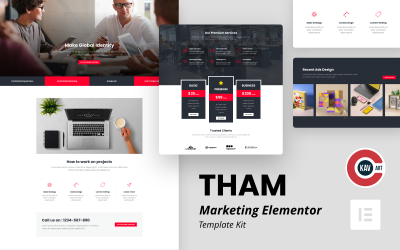 Tham - Kit Elementor pour agence de marketing