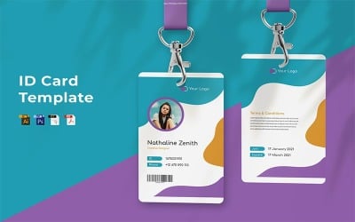 Nathaline Zenith - Plantilla de tarjeta de identificación