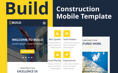 Build - Plantilla de sitio web móvil de construcción