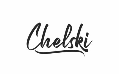 Chelski handskrift kalligrafi typsnitt