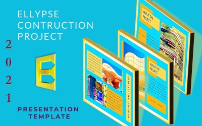 Ellypse-Bauprojekt PowerPoint-Präsentation Tempalte