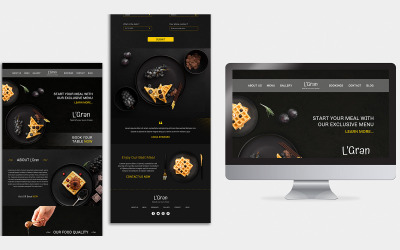 L'GRAN Landing Page Design Modello PSD