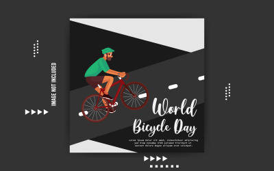 Modèles de conception de médias sociaux pour la Journée mondiale de la bicyclette