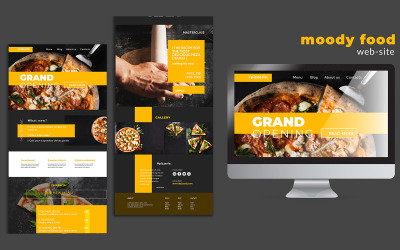 Modello PSD di progettazione della pagina di destinazione della pizza