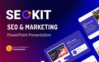 Seokit - SEO och marknadsföring PowerPoint-presentationsmall