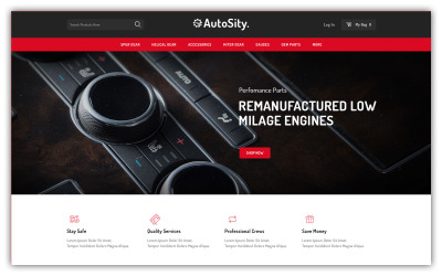 Autosity - Тема Opencart магазина автозапчастей