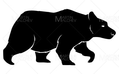 Björn svart symbol vektorillustration