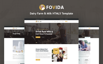 Fovida - Dairy Farm &amp;amp; Milk HTML5-mall