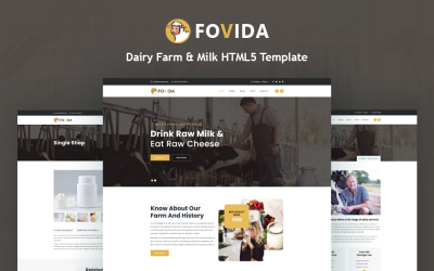 Fovida - Dairy Farm &amp;amp; Milk HTML5-sjabloon