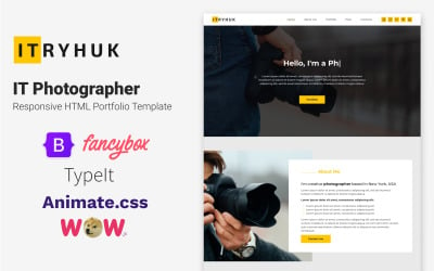 IT Photographer - Responsive HTML Portfolio Template