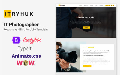 Photographe informatique - Modèle de portfolio HTML réactif
