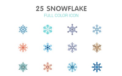 Renkli Iconset şablonu ile Kar Tanesi Hattı