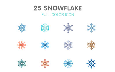 Snowflake Line with Color Iconset template