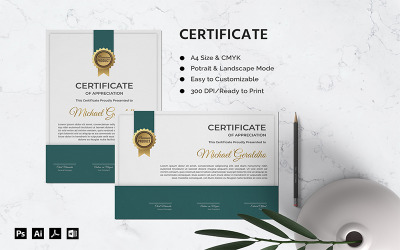 Michael Geraldho - Certificate Template