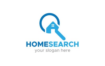 Modèle de logo de recherche de maisons