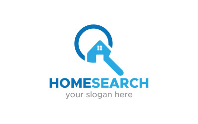 Modelo de logotipo de pesquisa de casas