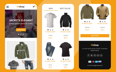 Mshop - Mobile Website-Vorlage für E-Commerce