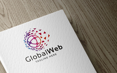 Profesionální globální webové logo šablona
