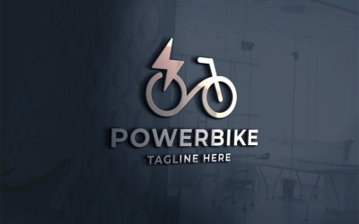 Profesionální power bike prodejce logo šablona