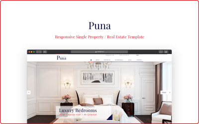 Puna - Responsive Single Property Website Template