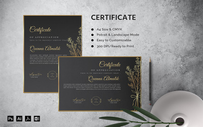 Quenna Almalik - Certificate Template