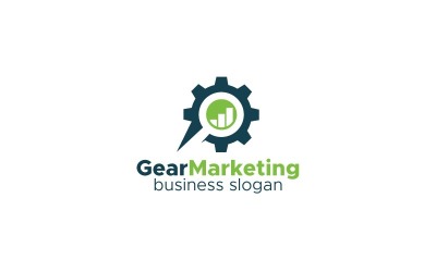 Шаблон логотипа Gear Marketing