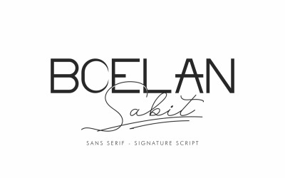 Boelan Sabit Zwei verschiedene Arten Schriftart