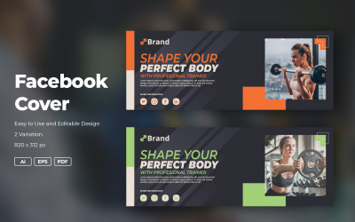 Fitness Facebook-omslag eller rubrikmall Sociala medier