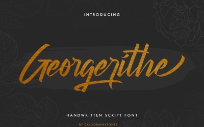 Georgerithe Brush Calligraphy Font
