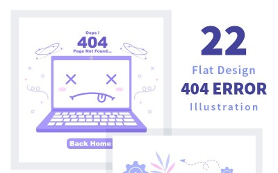 22 Иллюстрация 404 Ошибка и страница не найдена Иллюстрация