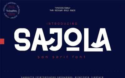 Sajola - Carattere Sans Serif contemporaneo