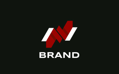 Création de modèle de logo lettre NM