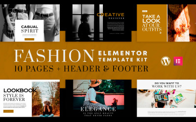 Fashion Spirit - Elementor sablonkészlet - Kompatibilis a WooCommerce (online áruház) - 10 oldalt tartalmaz