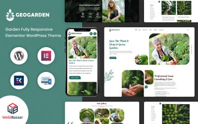 GeoGarden - Tema de WordPress Elementor para jardinería y paisajismo