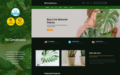 Greatness Tree Plant - Flower Prestashop Teması