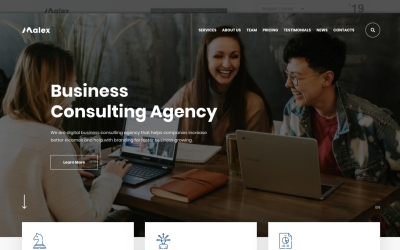 Malex - Plantilla PSD para agencia de consultoría empresarial