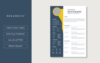 Marko Kevienars Printable Resume Template Theme