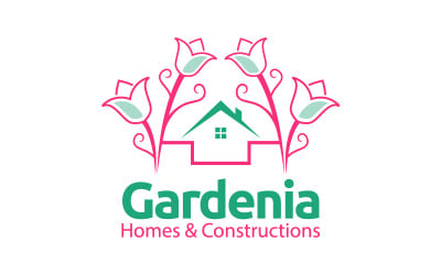 Modèle de logo Gardenia Homes and Construction